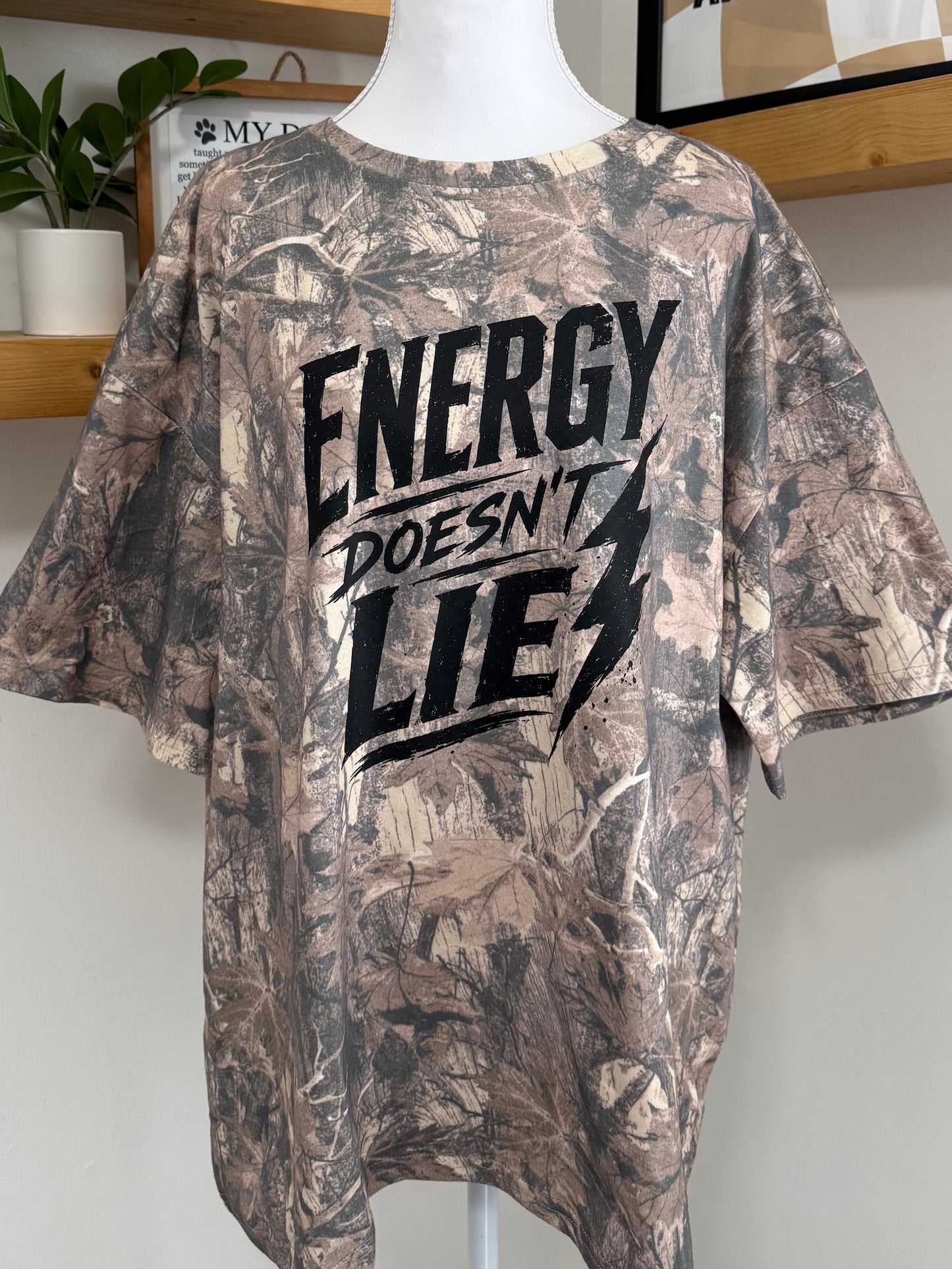 Energy Doesn’t Lie Camo Graphic Tee