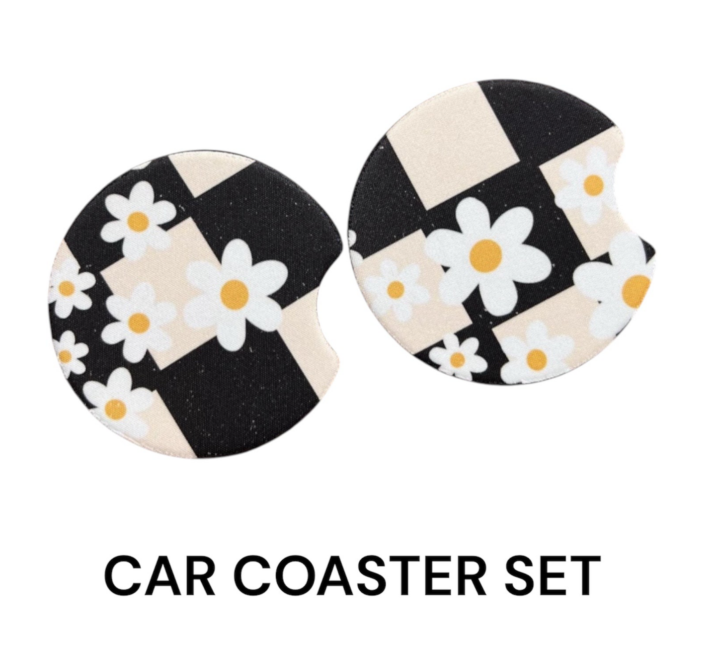 Daisy+Checker Car Coaster Set