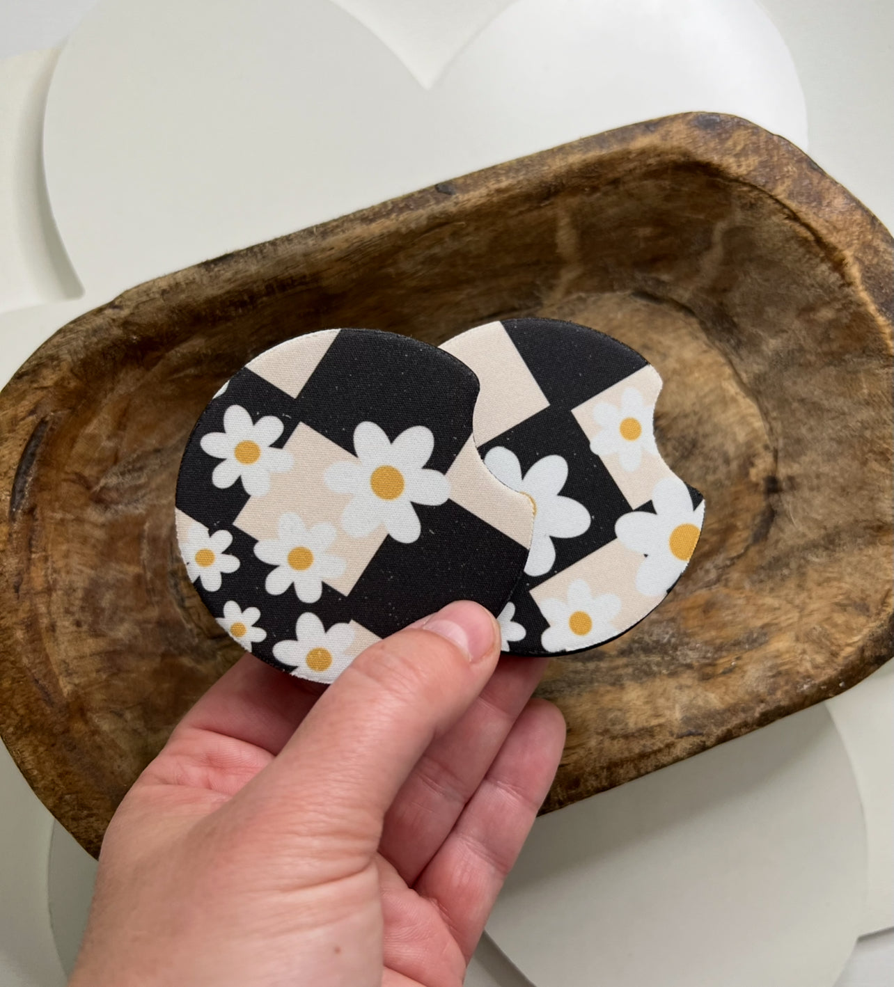 Daisy+Checker Car Coaster Set
