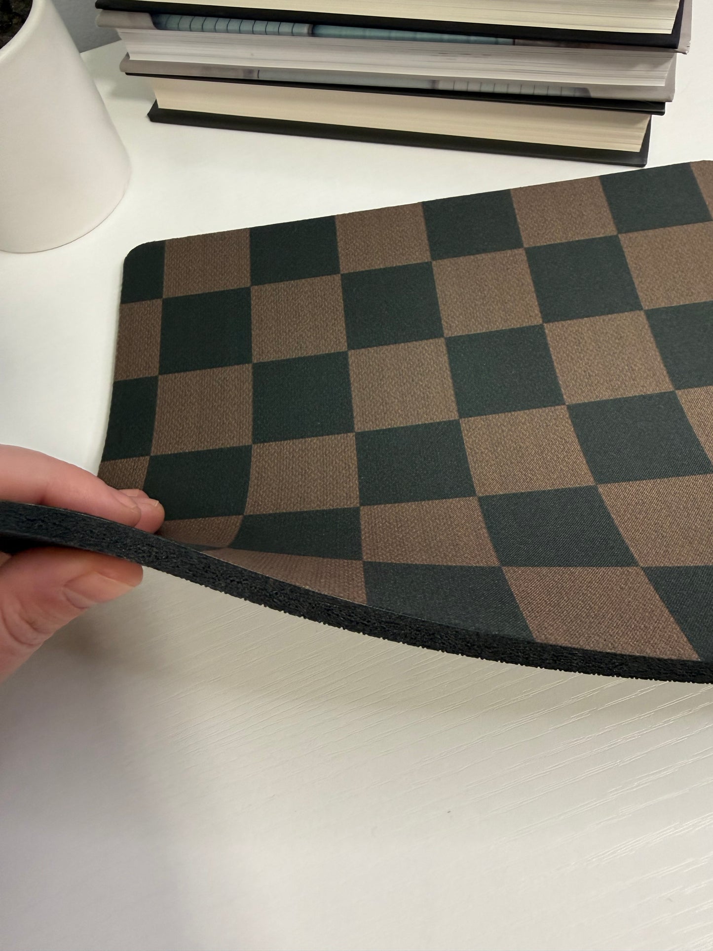 Black and Brown Checkerboard Mousepad