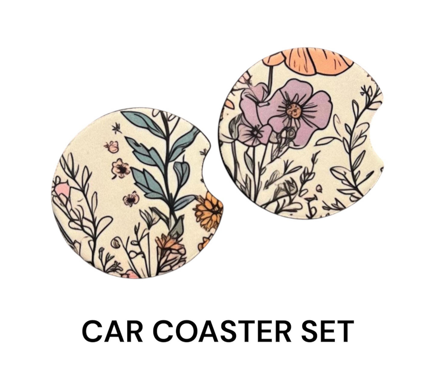 Wildflower Car Coaster Set
