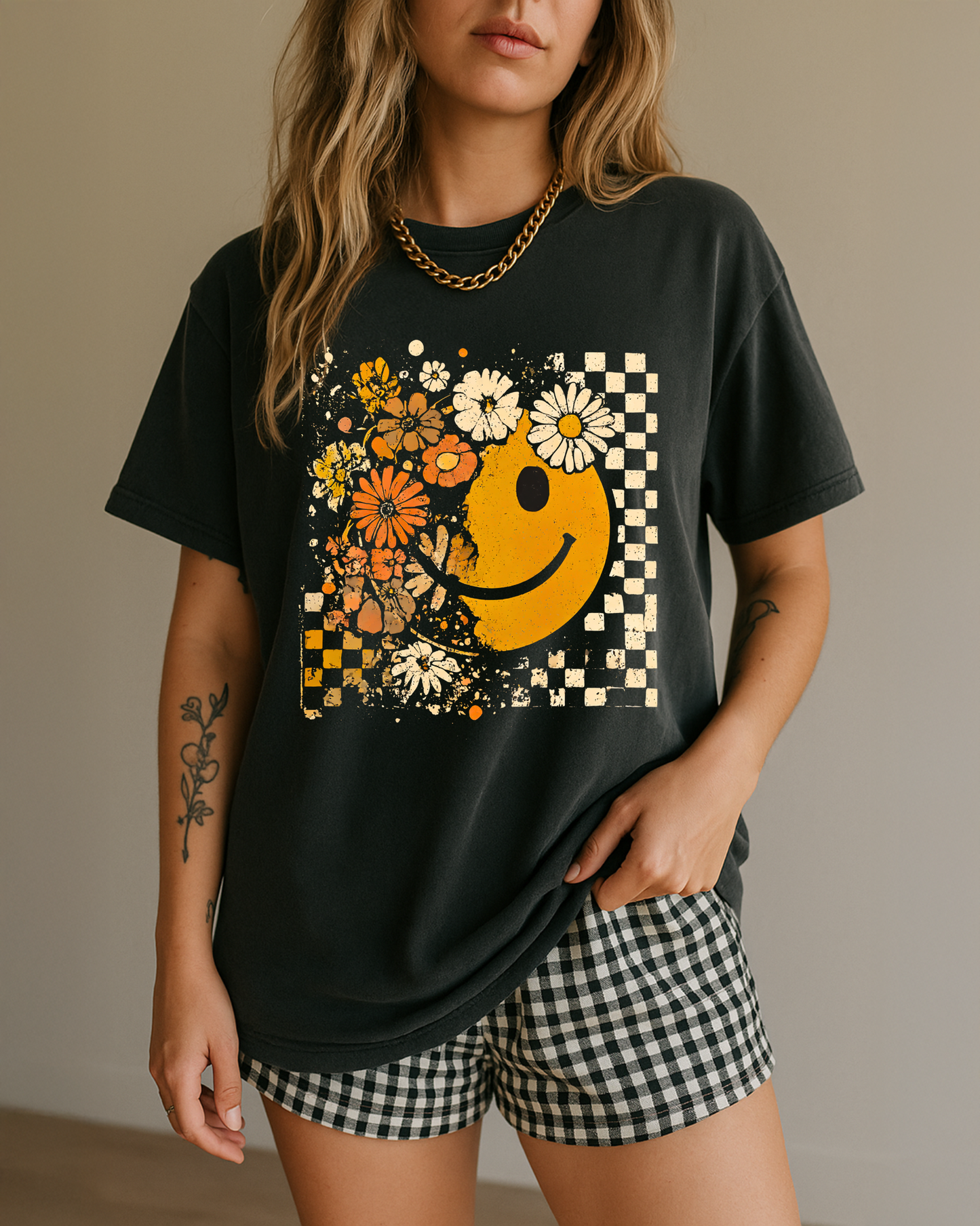 Flowers and Smiles Graphic Tee