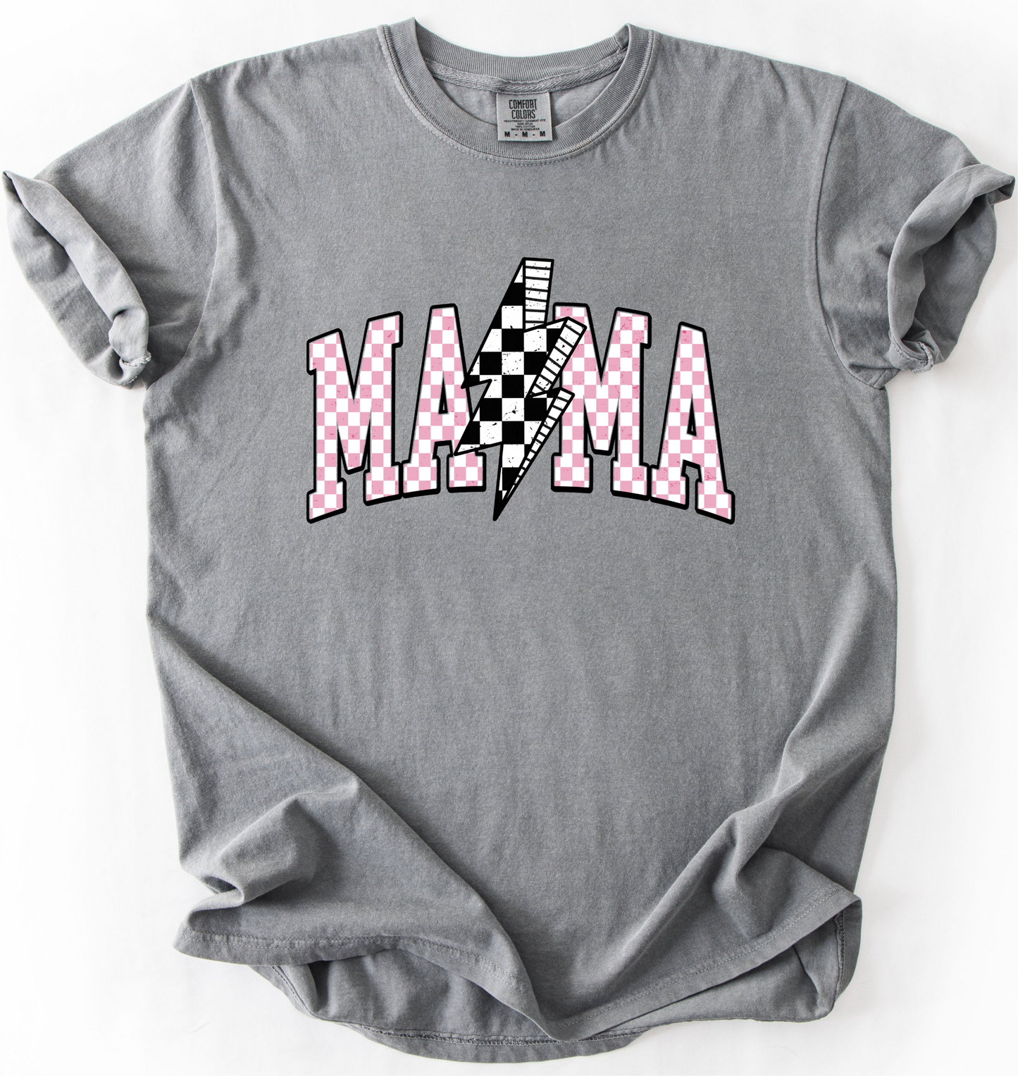Mama Retro Checker Tee