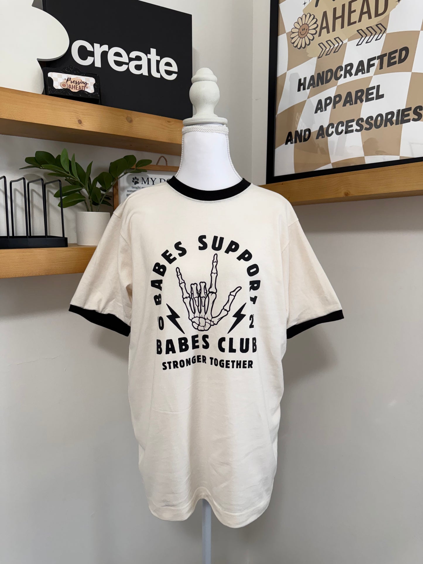 Babes Support Babes Club Ringer Tee