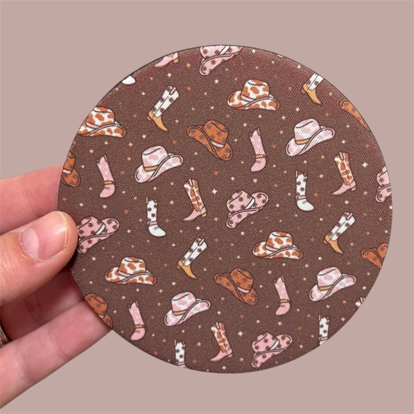 Cowboy Boots & Hats Drink Coaster