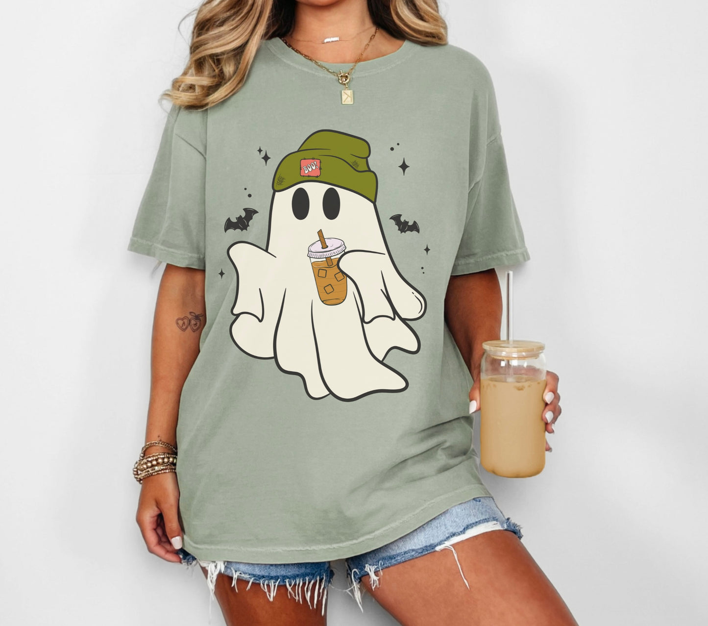 Iced Coffee Ghost Graphic Tee