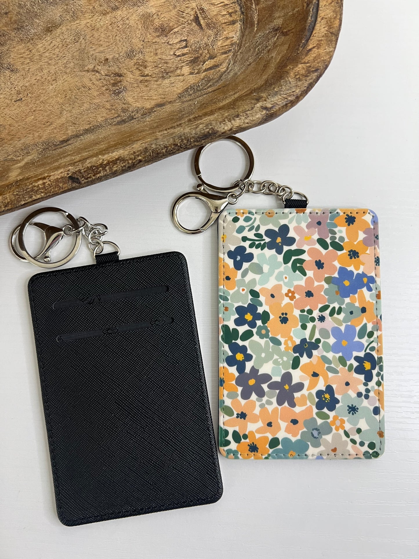 Flower Pattern Keychain Wallet