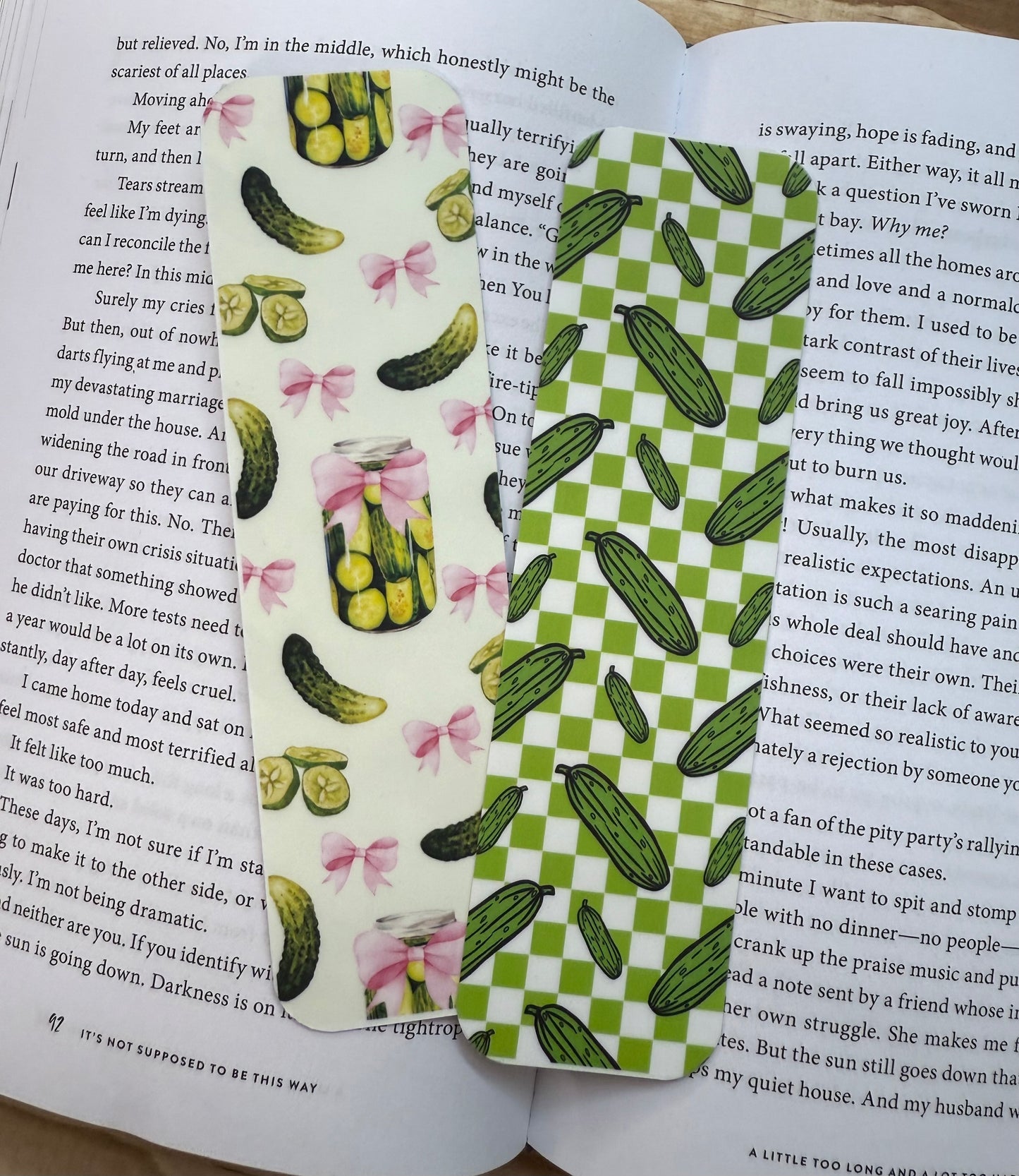 Pickle Lover Double-Sided Paper Bookmark