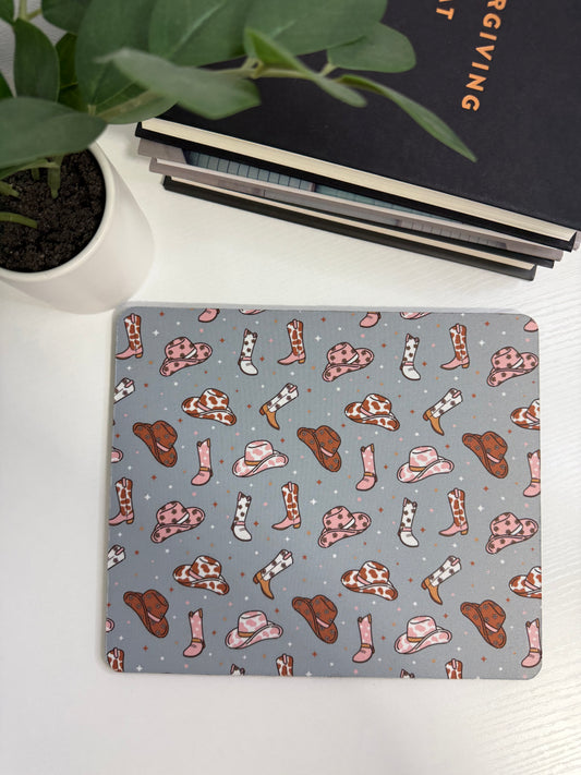 Cowboy boots and hats Mousepad