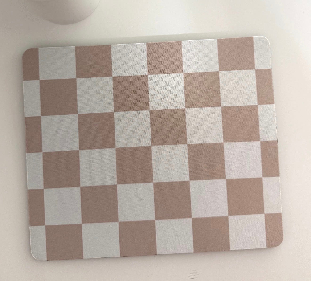 Beige Checker Mousepad