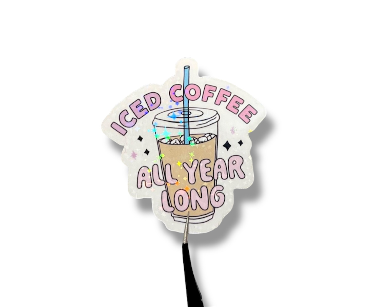 Iced Coffee All Year Long Sticker