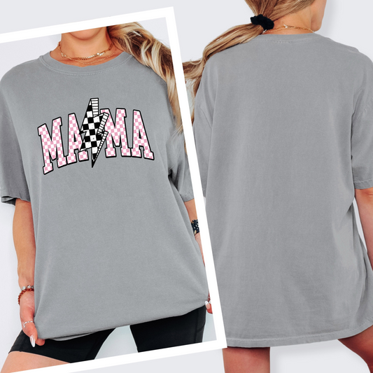 Mama Retro Checker Tee