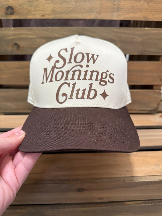 Slow Mornings Club Two Tone SnapBack Canvas Hat