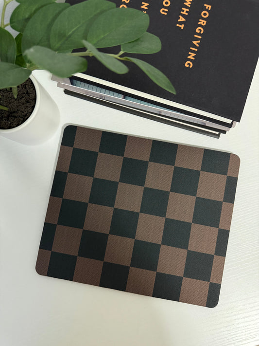 Black and Brown Checkerboard Mousepad