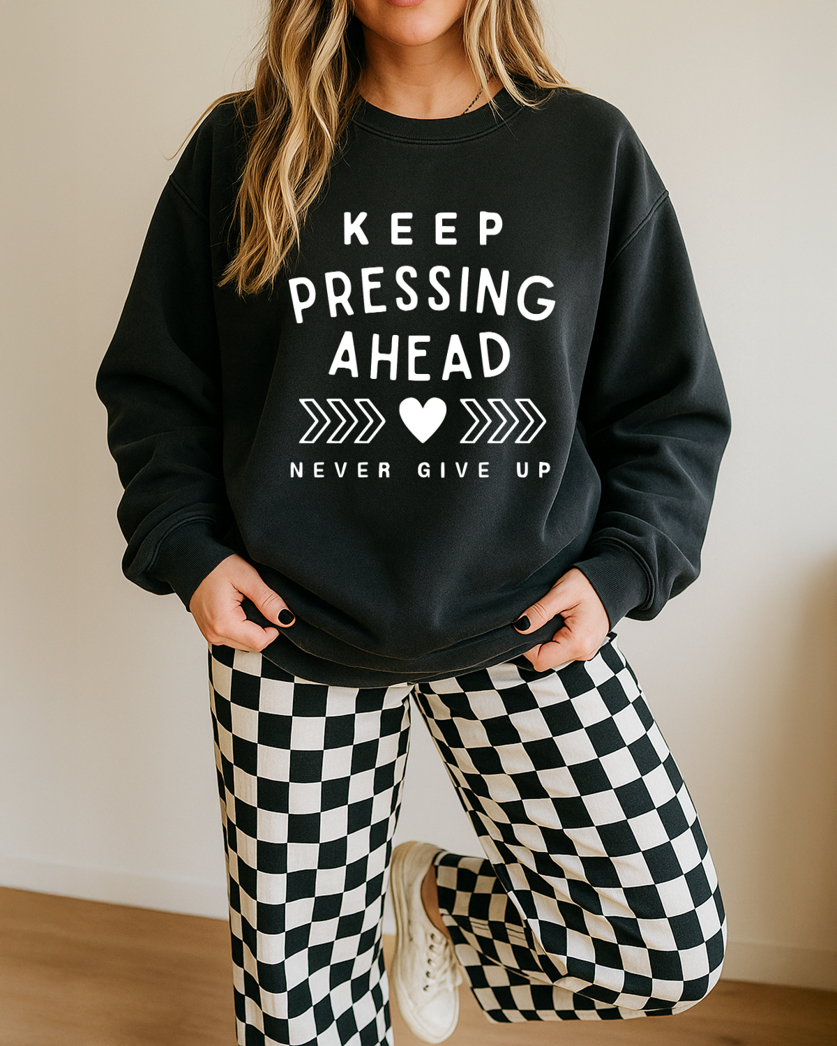 Keep Pressing Ahead Crewneck Sweatshirt
