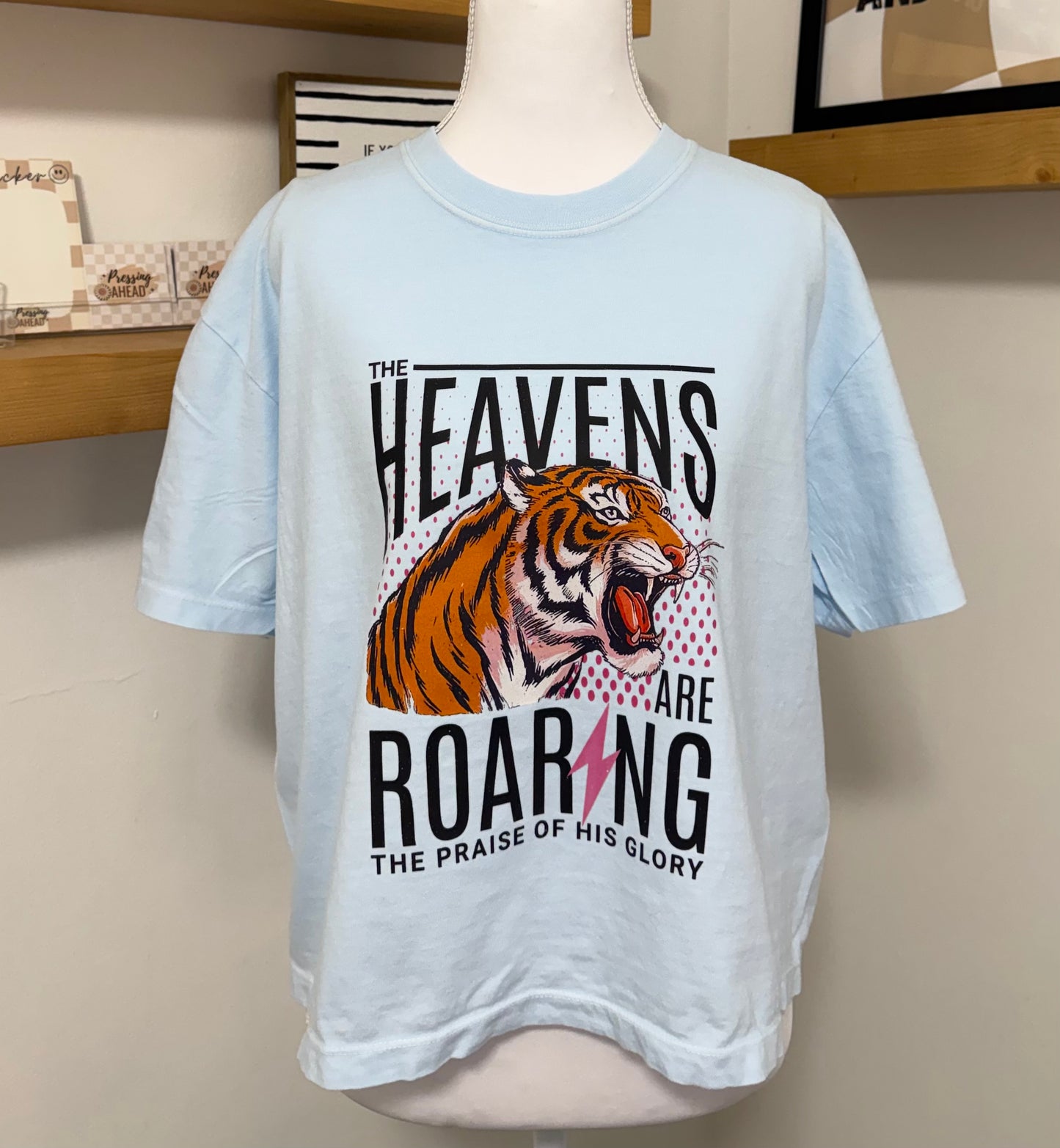 Heavens are Roaring Boxy Crop Graphic Tee