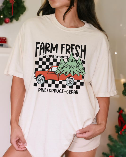 Farm Fresh Trees Retro Graphic Tee or Crewneck