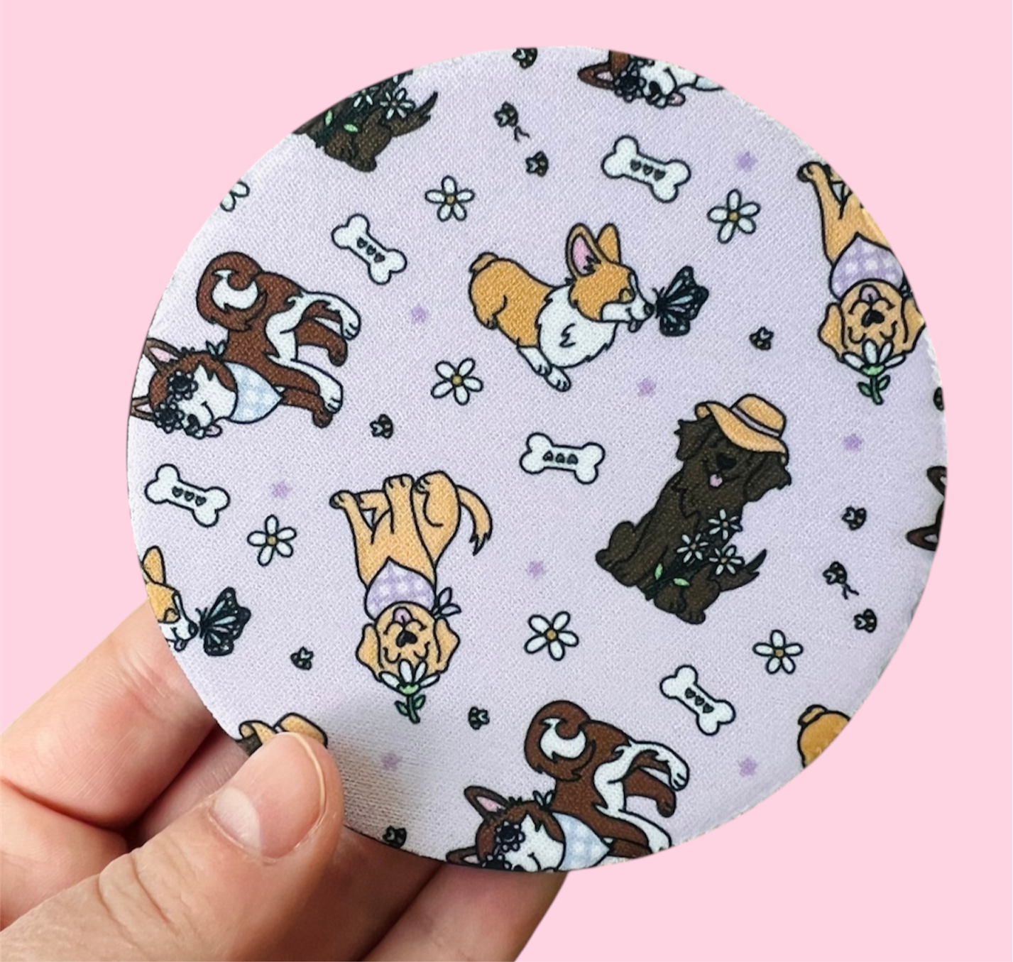 Spring Dogs Drink Coaster