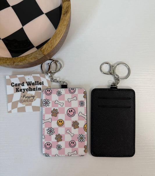 Dog Paws and Smiled Keychain Wallet
