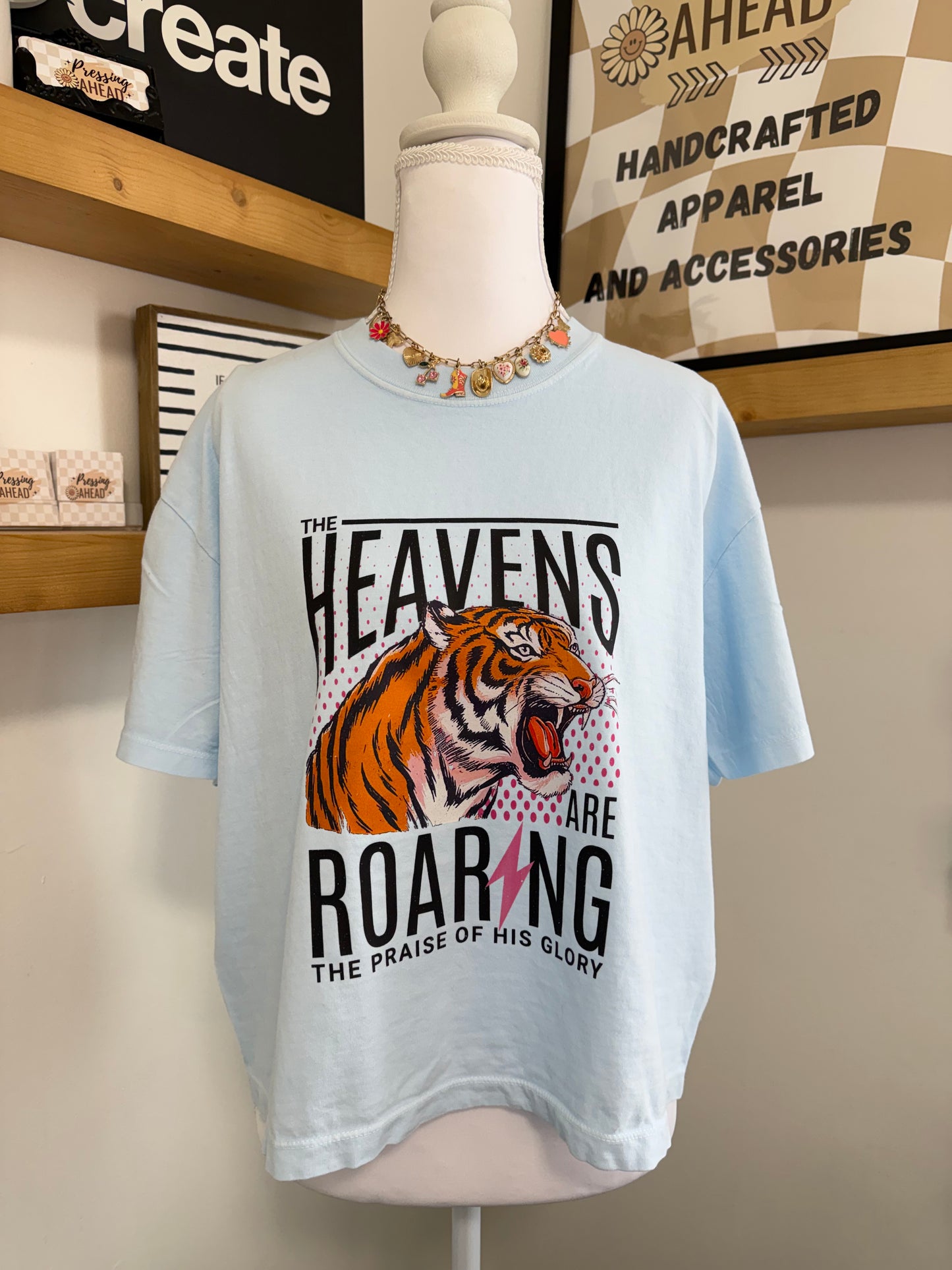 Heavens are Roaring Boxy Crop Graphic Tee