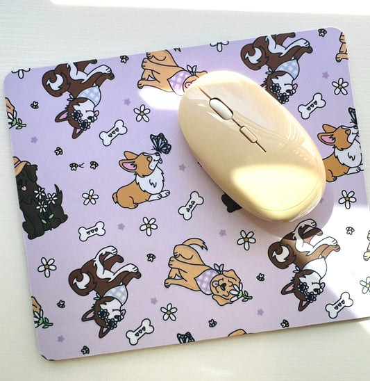 Spring Time Dogs Mousepad