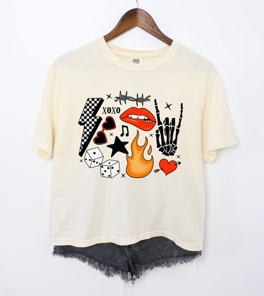 Retro Babe Boxy Crop Graphic Tee