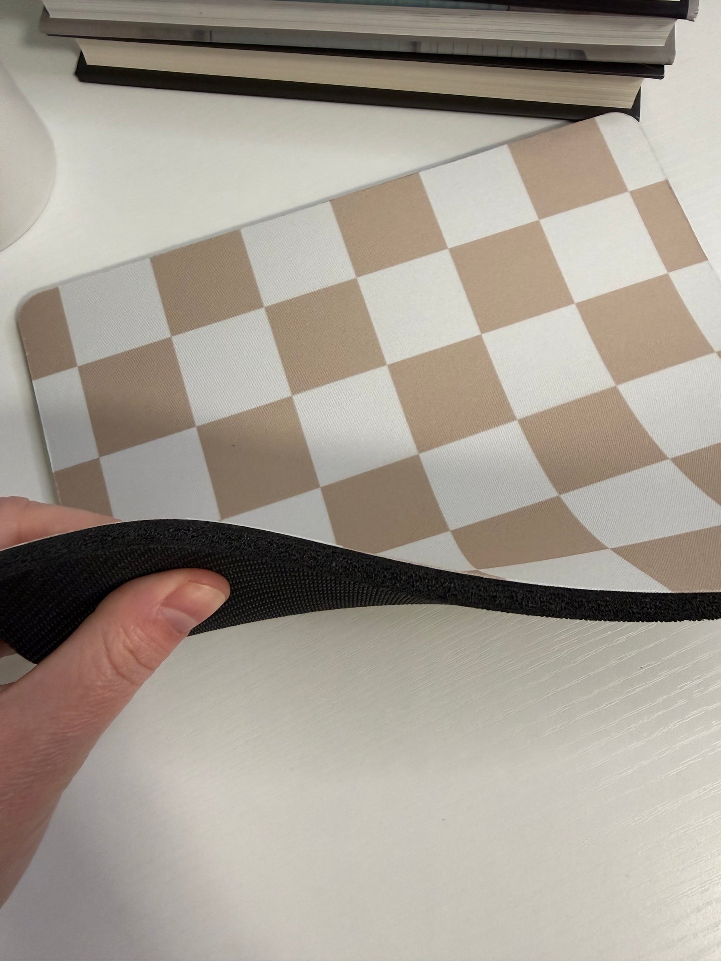 Beige Checker Mousepad