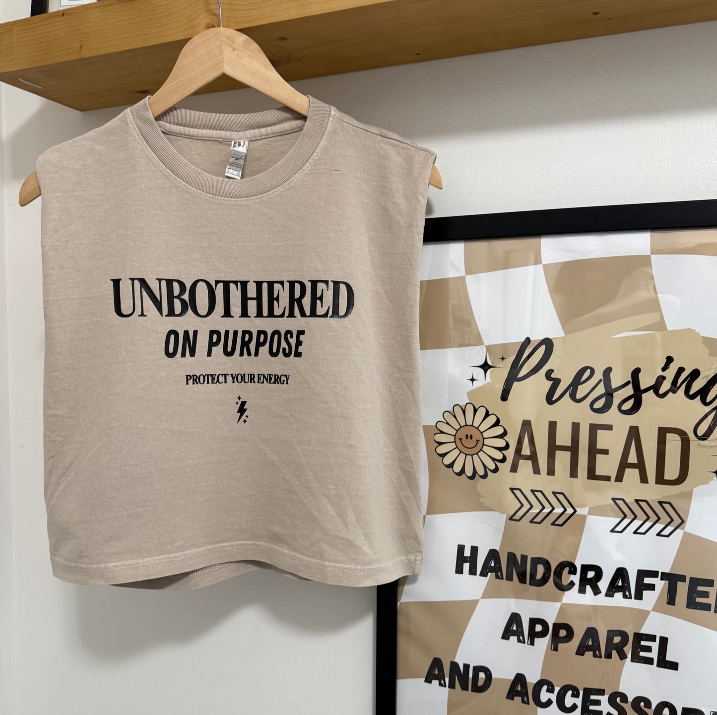 Unbothered on Purpose Graphic Muscle Tank