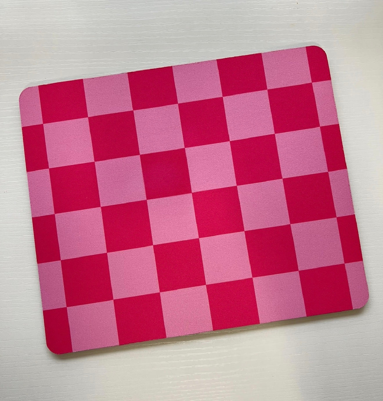 Pink Checker Mousepad