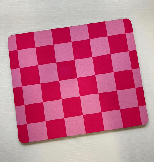 Pink Checker Mousepad
