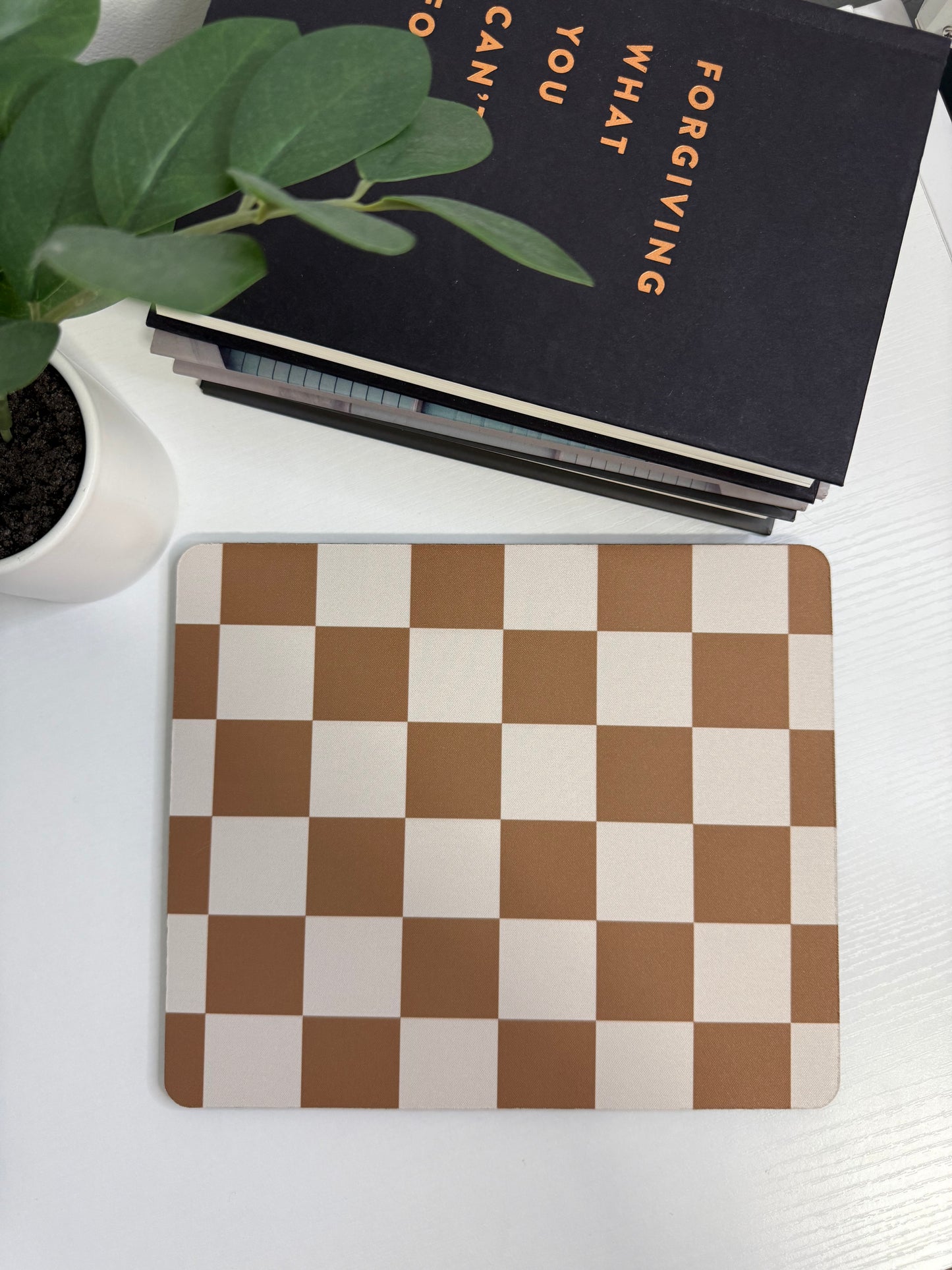 Brown Checker Mousepad