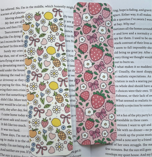 Summer Fruit Double-Sided Paper Bookmark