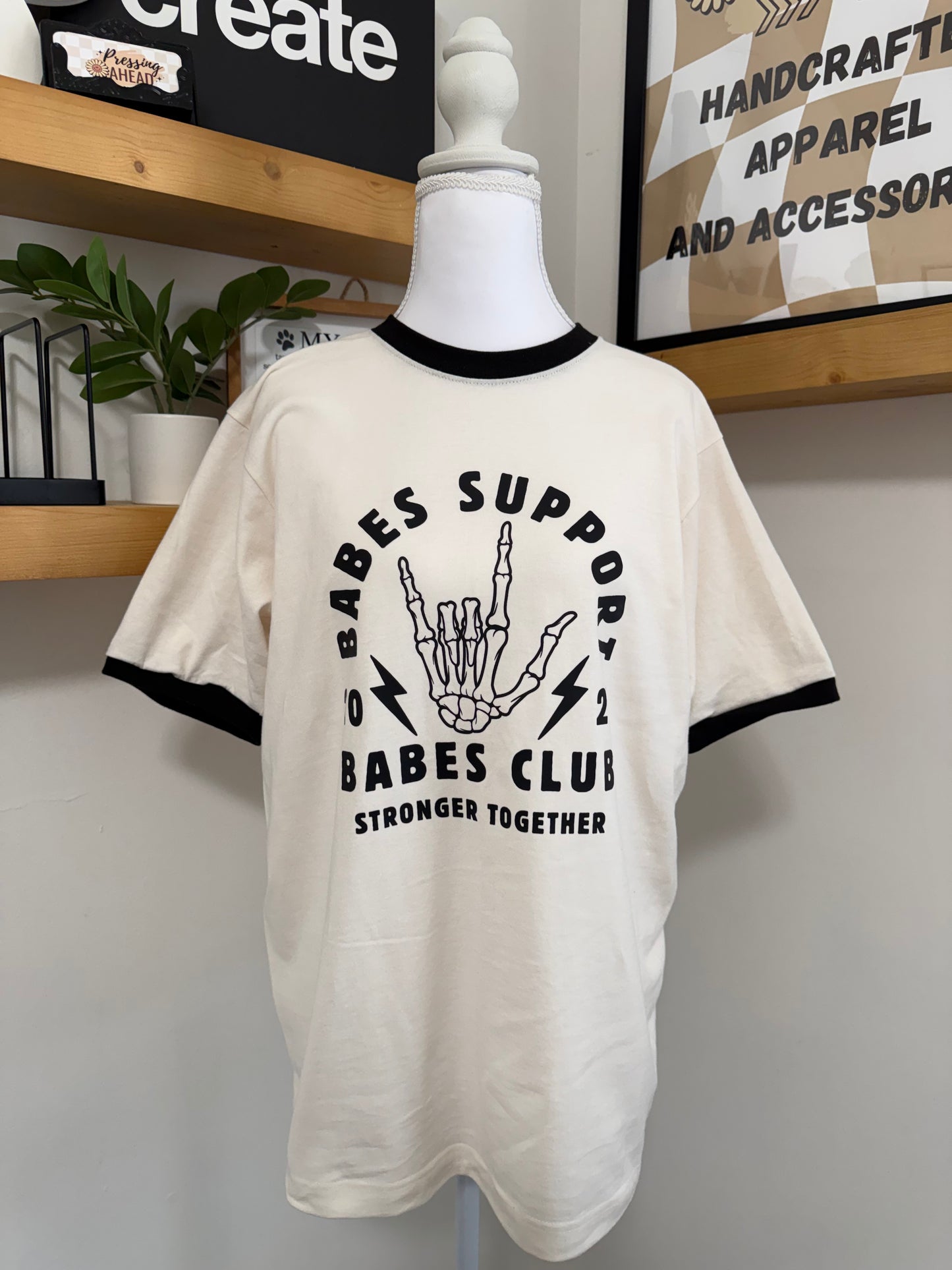 Babes Support Babes Club Ringer Tee