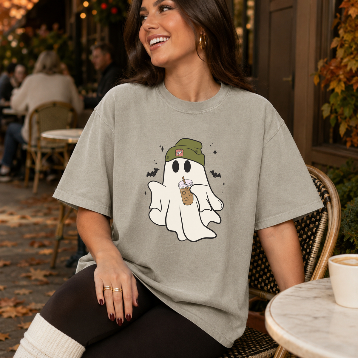 Iced Coffee Ghostie Graphic Tee