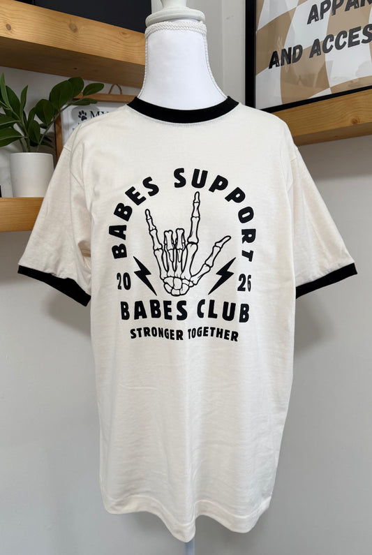Babes Support Babes Club Ringer Tee