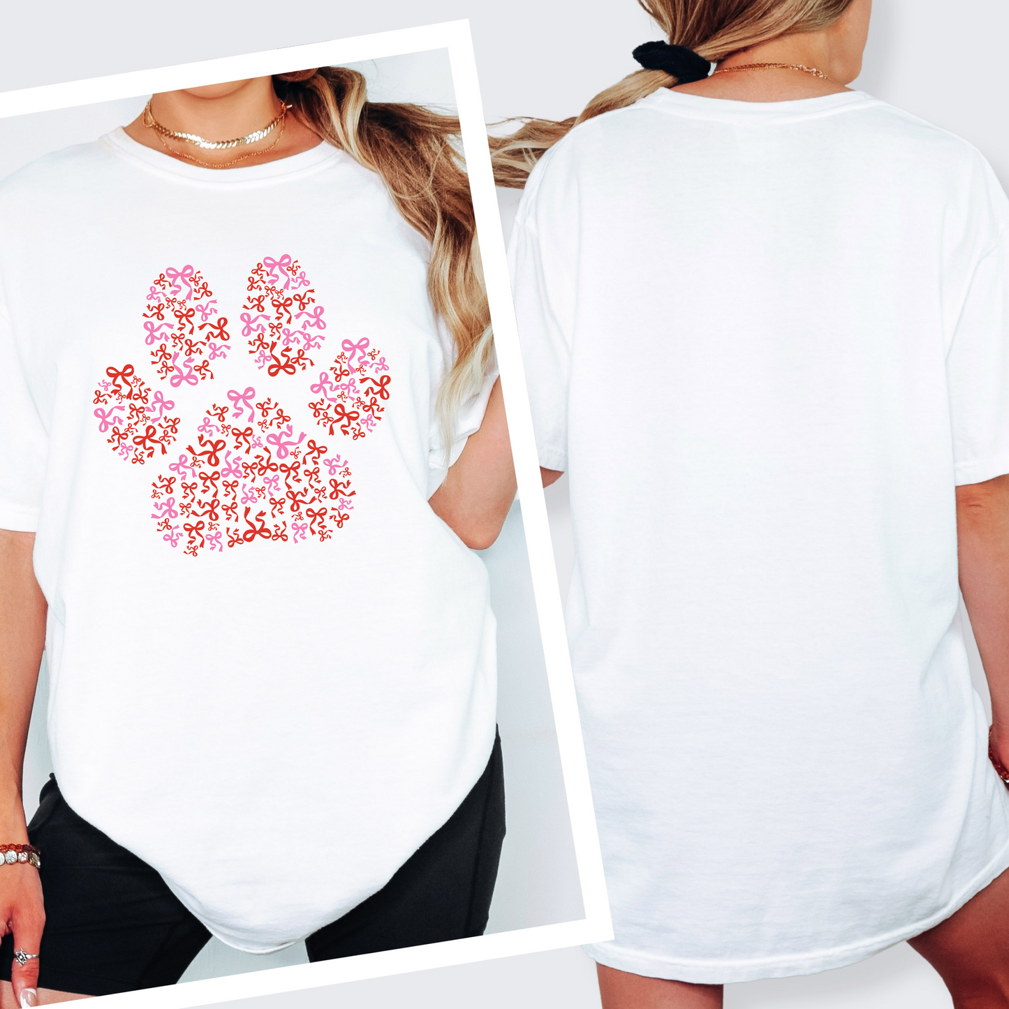 Dog Paw Bows Tee