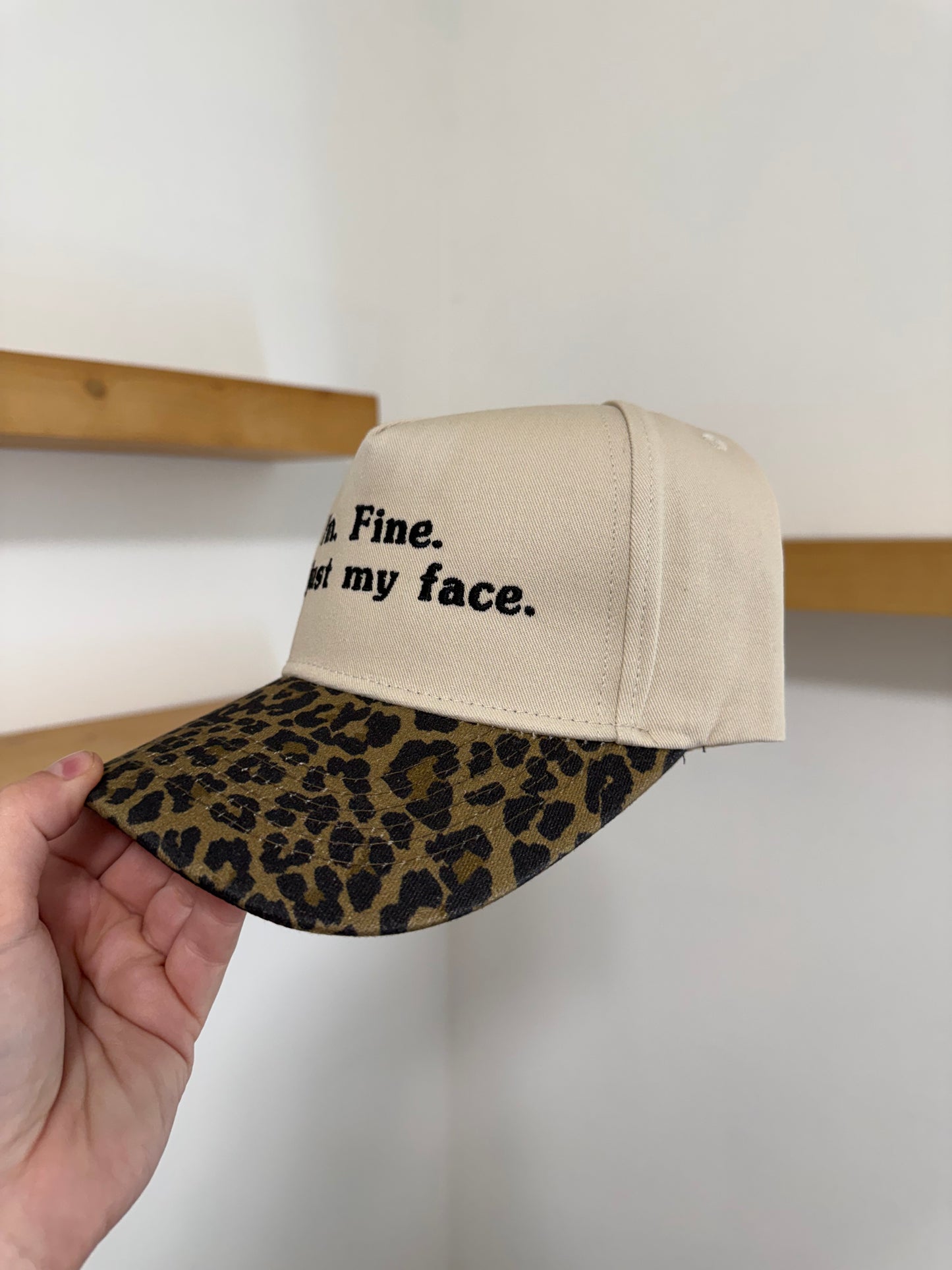 It’s Just My Face Canvas Snapback Hat
