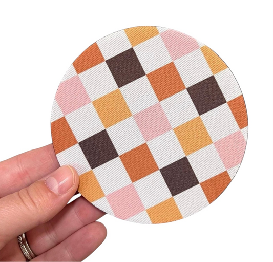 Retro Checker Drink Coaster