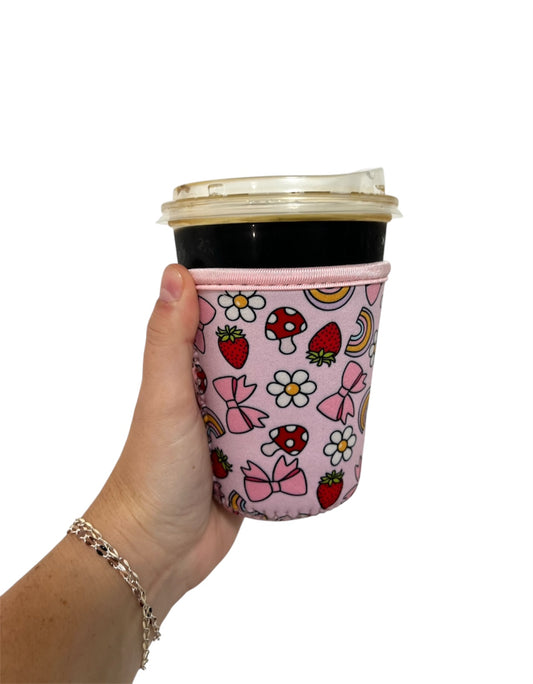 Bows and Mushies Coffee Cozy