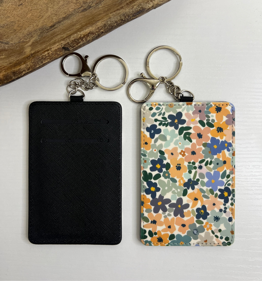 Flower Pattern Keychain Wallet