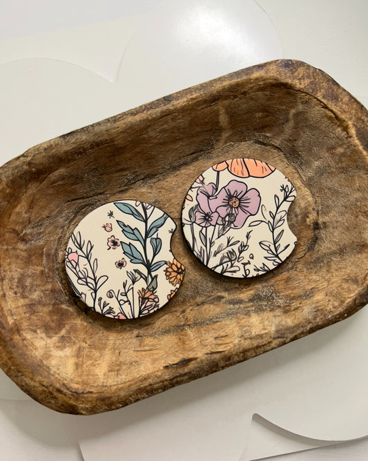 Wildflower Car Coaster Set