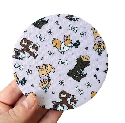 Spring Dogs Drink Coaster