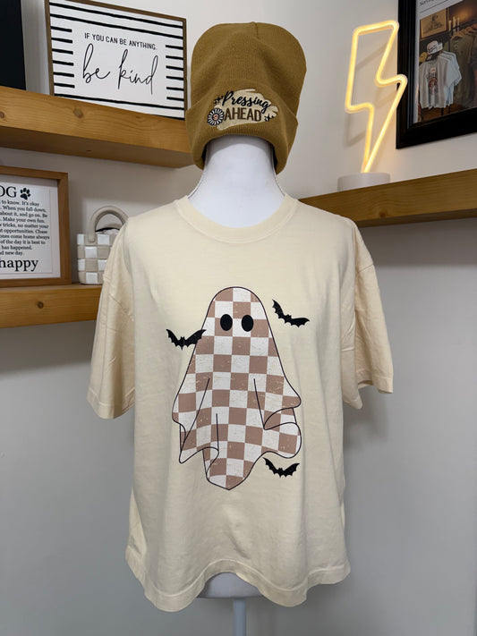 Checkerboard Ghost Graphic Tee