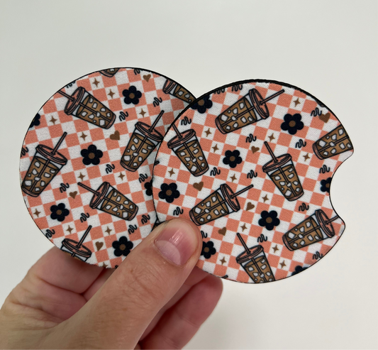 Retro Iced Coffee Car Coaster Set