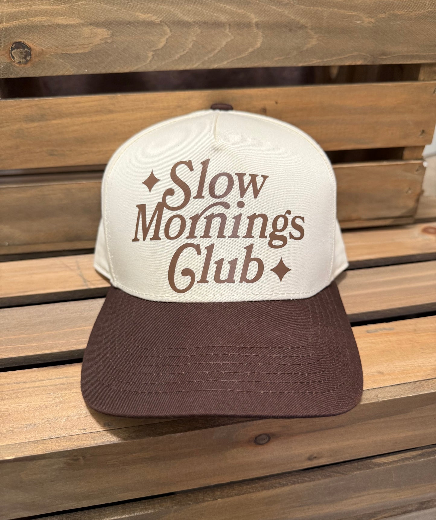 Slow Mornings Club Two Tone SnapBack Canvas Hat